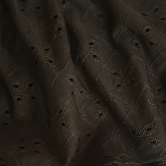 Black Eyelet Lace Convertible Strapless Cold Shoulder Relaxed Blouse - Picture 6 of 6